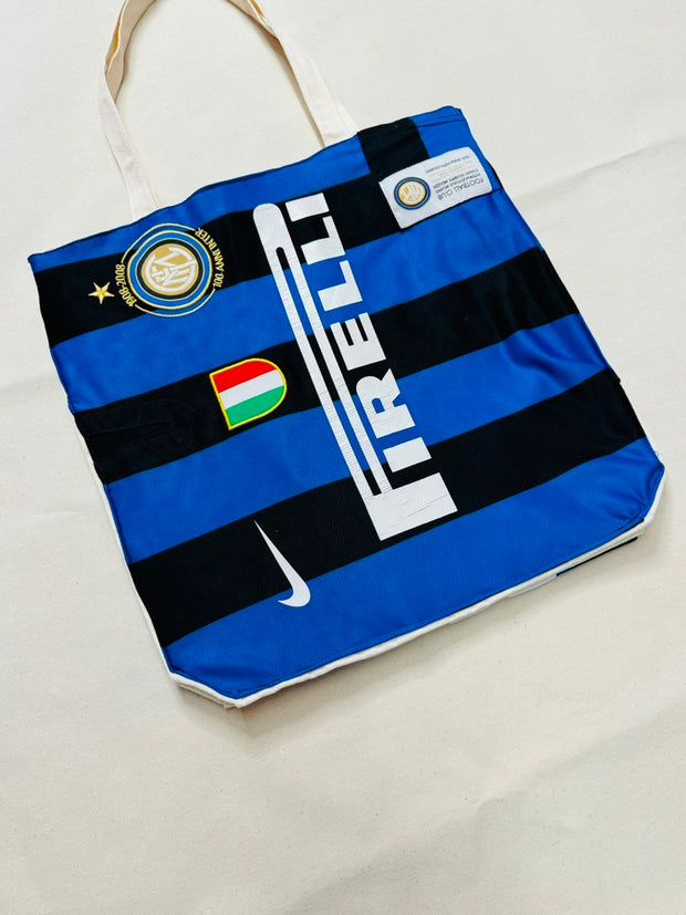 Upcycled Tote: Nerazzurri